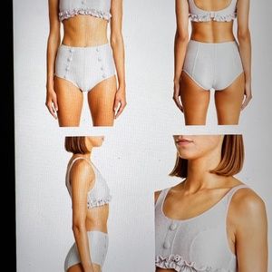 Lisa Marie Fernandez Metallic Jacquard Bikini